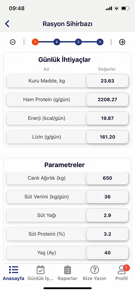 Süt İneği Rasyonu Mobil Ekran Görüntüleri 1