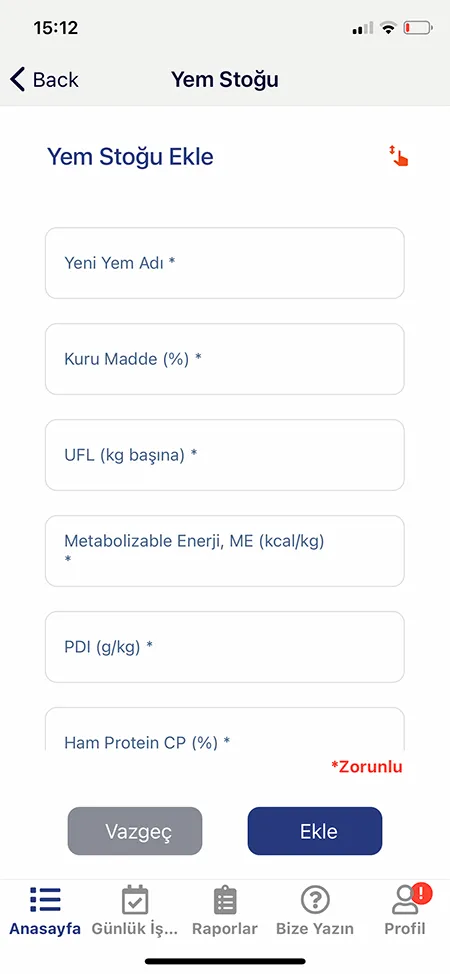 Yem Programı Mobil Ekran Görüntüleri 3